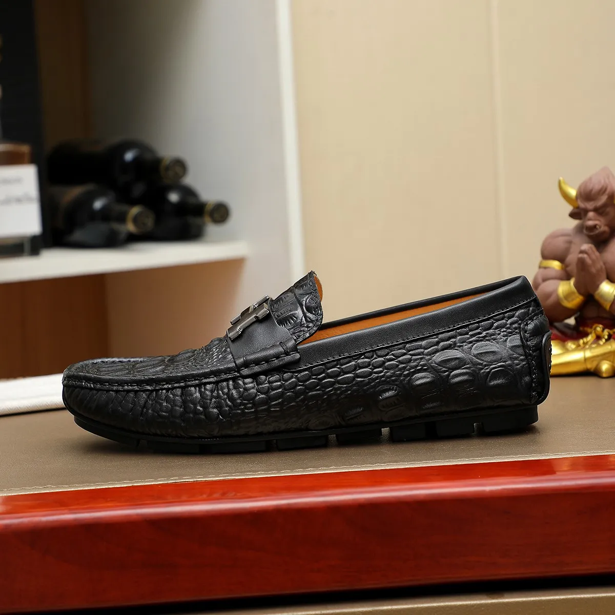 Men's shoes 💰360 🕷🕷【HERMES】The same style as Hermès counters🇨🇳Classic slip-on shoes 1:1 mold opening💯Original quality🍓Using imported first-layer cowhide🍅Pigskin lining🌶🌶Super high-end men's leather shoes🇨🇳Solid and stable Very special🍇 Color, optional! Code number 38-45……